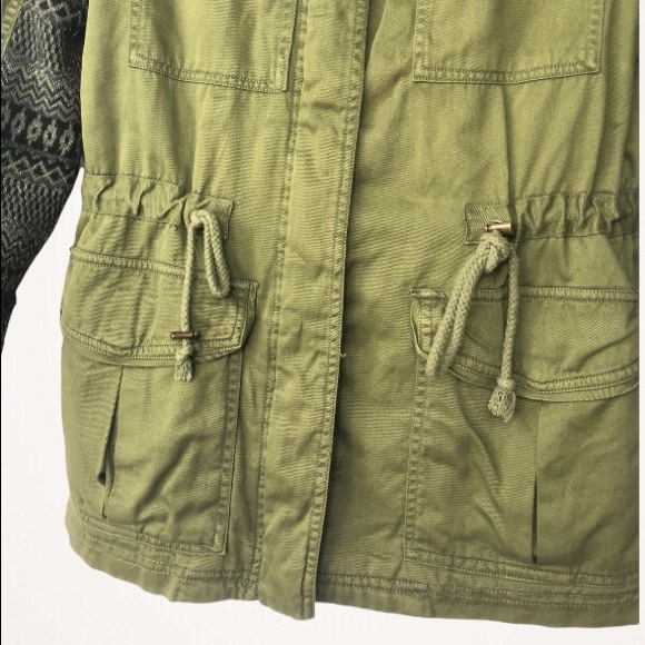Forever 21 Utility Army Cotton and Wool Green Jacket Size S - Picture 6 of 15